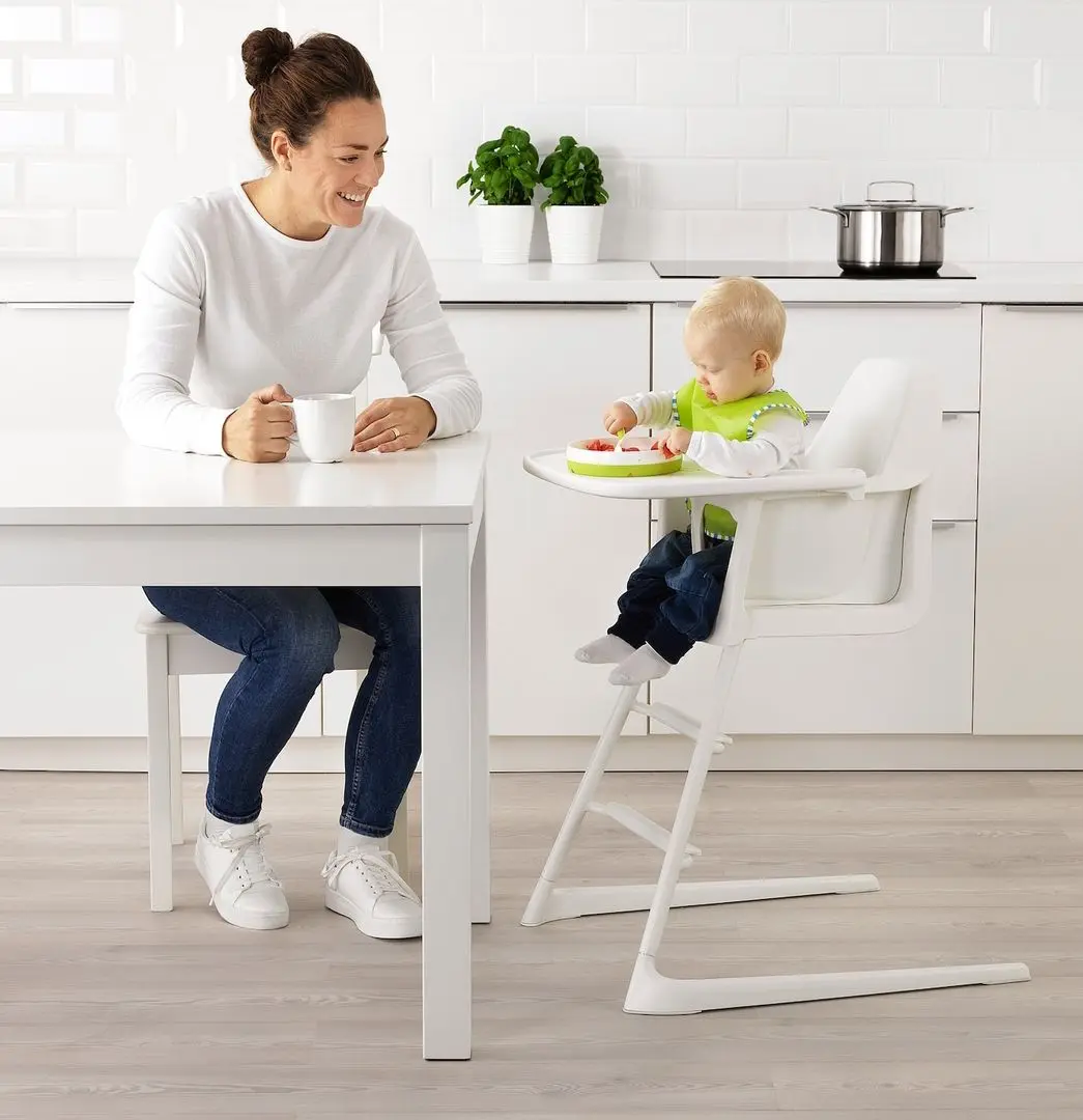 Tava pentru scaunul pentru hranire Ikea Langur (Alb)