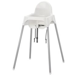 Scaun pentru hranire Ikea Antilop inalt/centura siguranta (Alb/Argintiu) Thumb