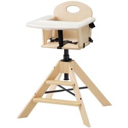 Стульчик для кормления Ikea Graval высокий/с поддоном (Береза/Белый/Черный)
