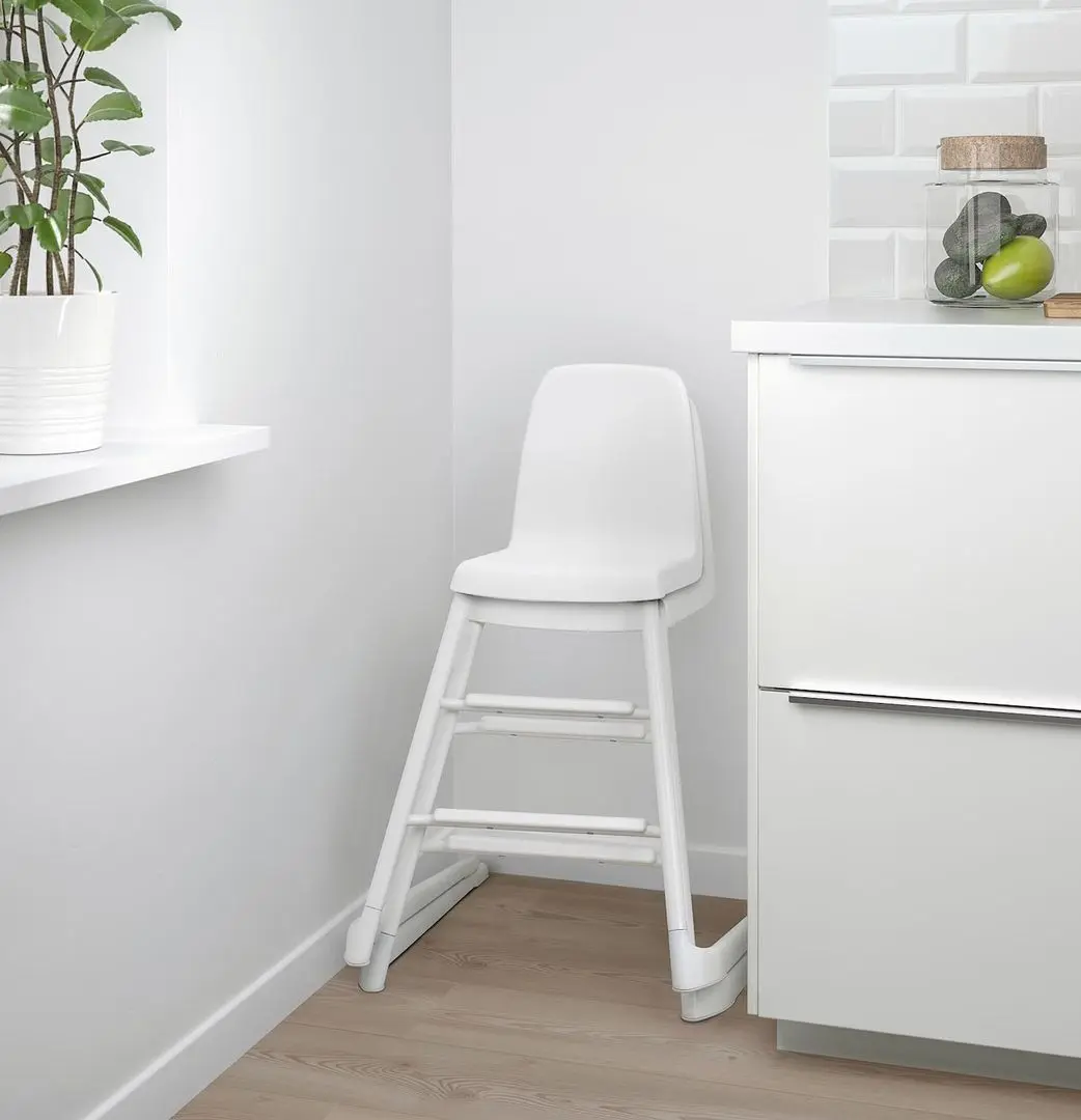 Scaun pentru hranire Ikea Langur inalt/cu tava (Alb) - 9