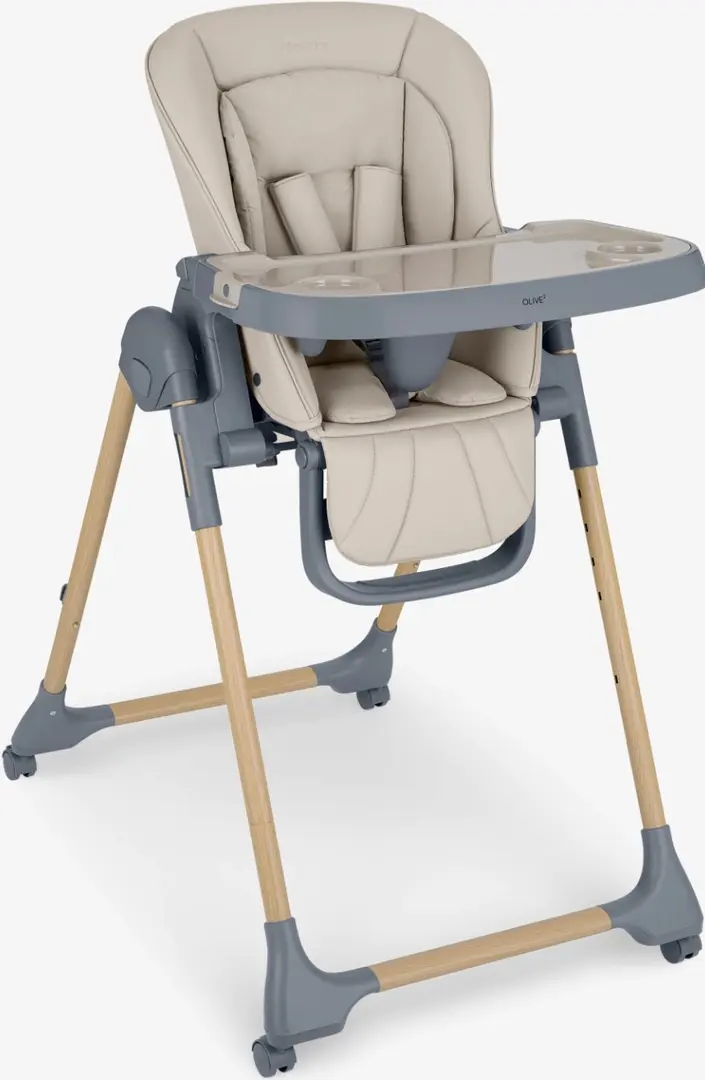 Scaun pentru hranire Kikka Boo Olive 2 (Beige/Gray)