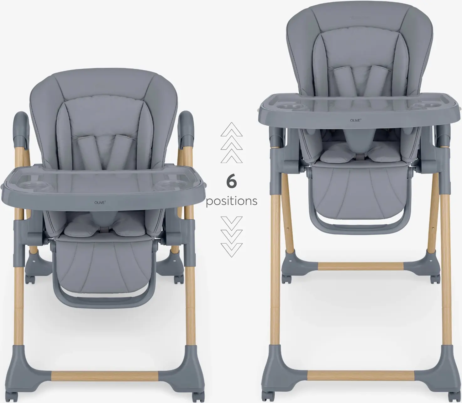 Scaun pentru hranire Kikka Boo Olive 2 (Grey) - 5