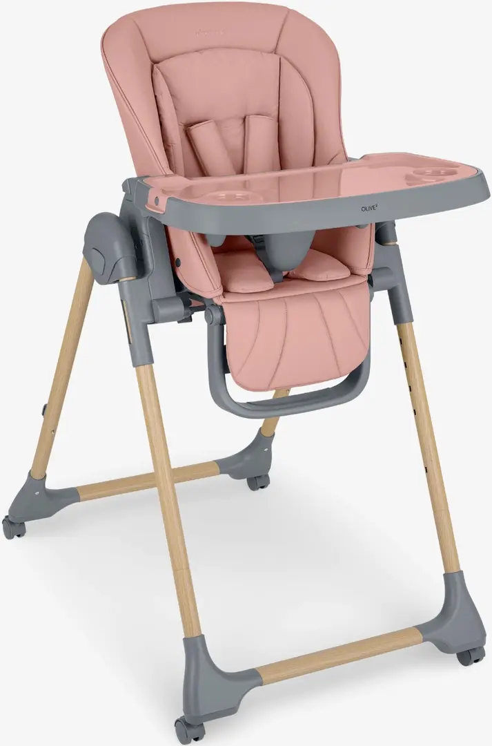 Scaun pentru hranire Kikka Boo Olive 2 (Pink/Gray)