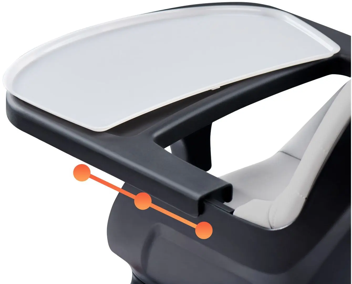 Стульчик для кормления 2в1 Kinderkraft Finix Ecru (Black/Beige) - 8