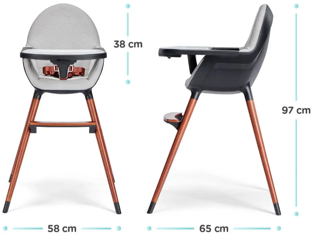 Стульчик для кормления 2в1 Kinderkraft Finix Ecru (Black/Beige) - 10