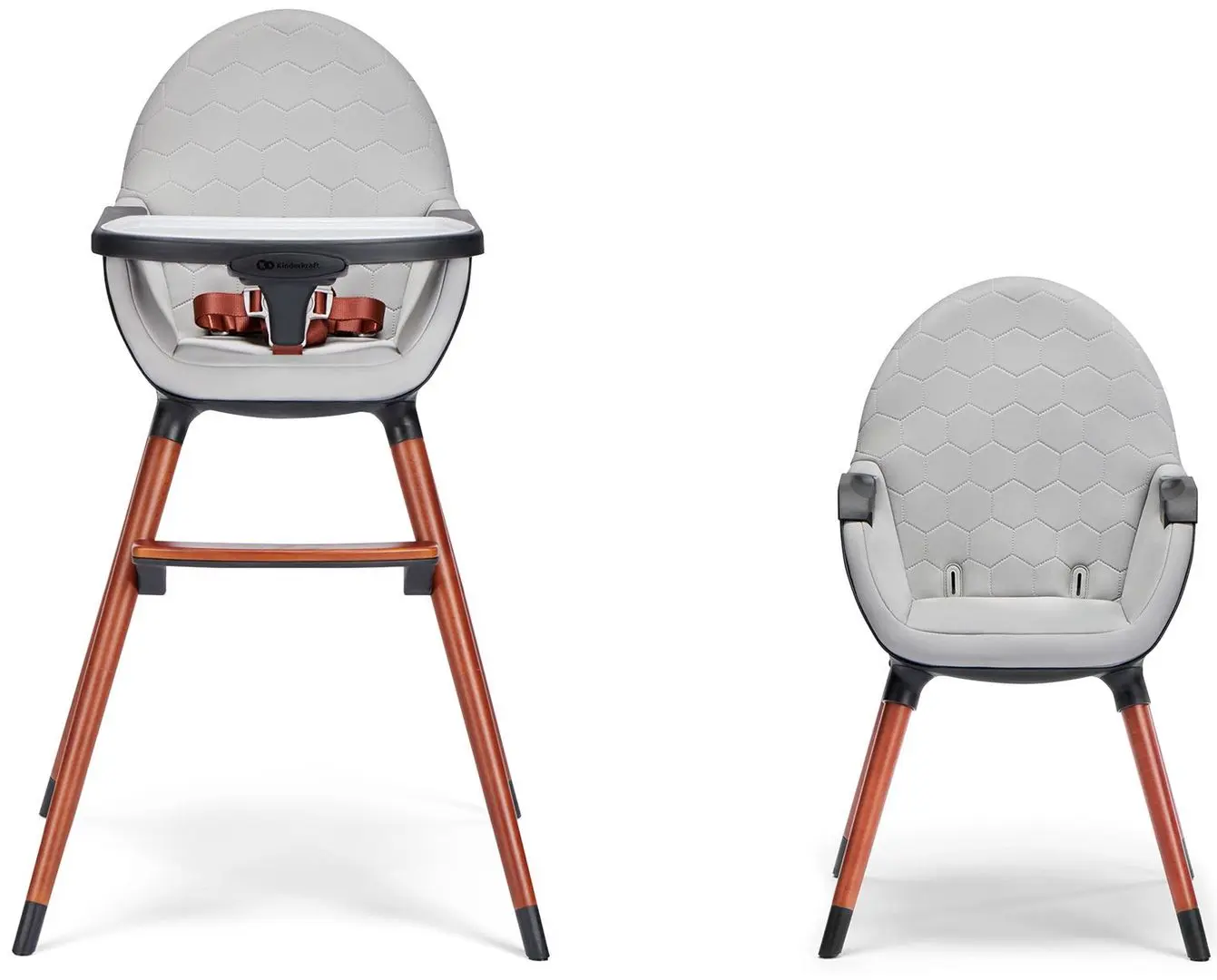Стульчик для кормления 2в1 Kinderkraft Finix (Grey/Brown) - 6