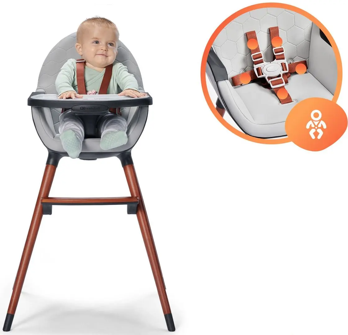 Стульчик для кормления 2в1 Kinderkraft Finix (Grey/Brown) - 10
