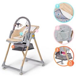 Scaun pentru hranire 2in1 Kinderkraft Lastree KHLAST00BEGW000 (Brown) Thumb