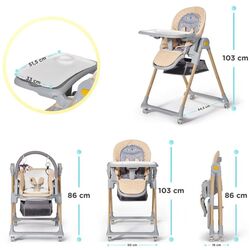 Стульчик для кормления 2в1 Kinderkraft Lastree KHLAST00PNK0000 (Pink) Thumb