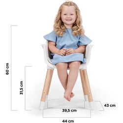 Scaun pentru hranire 2in1 KinderKraft Sienna (Gray/White) Thumb