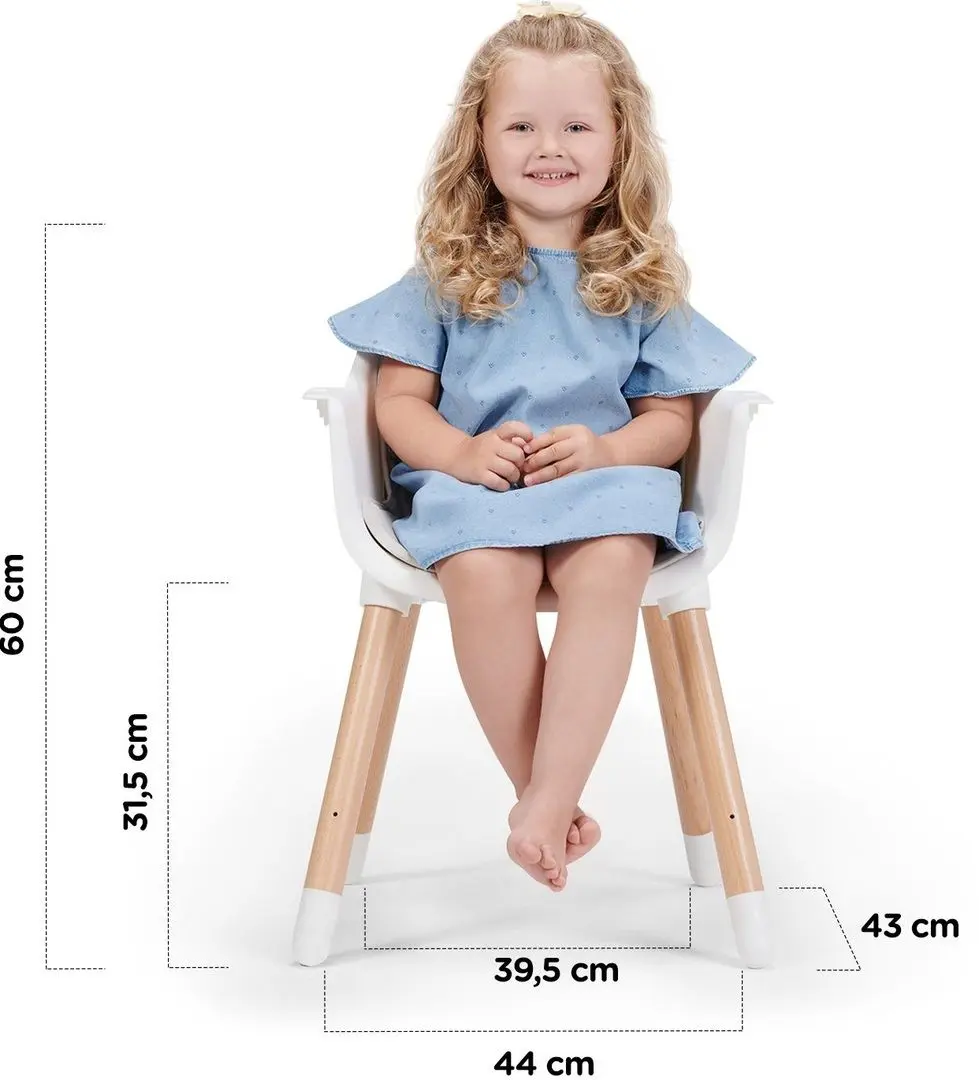 Scaun pentru hranire 2in1 KinderKraft Sienna (Gray/White) - 9