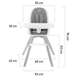 Стульчик для кормления 2в1 Kinderkraft Tixi (Grey) Thumb
