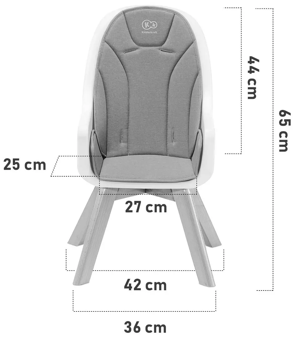 Стульчик для кормления 2в1 Kinderkraft Tixi (Grey) - 13