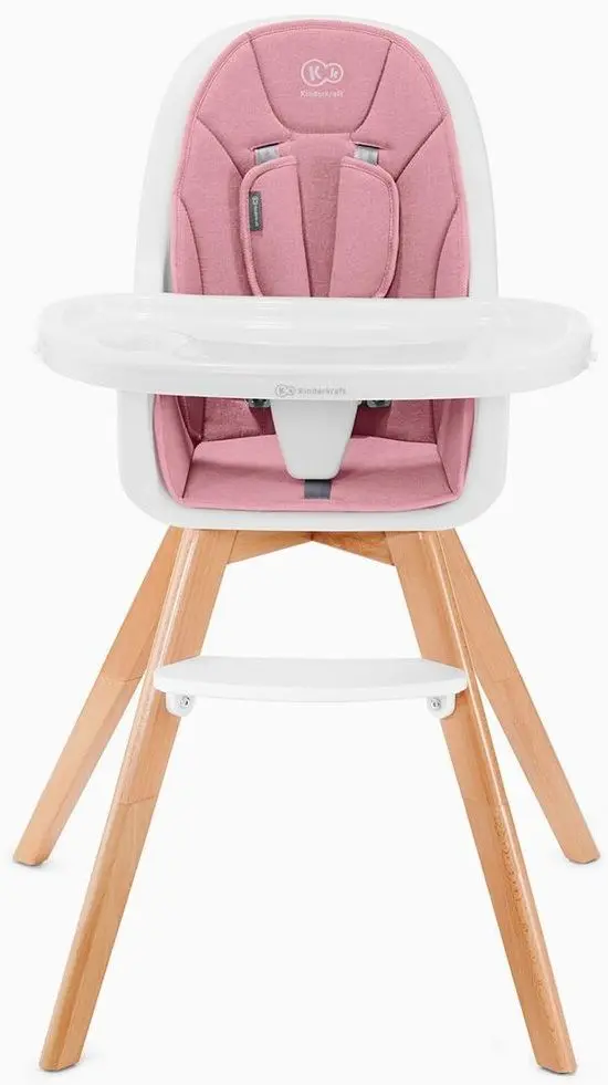 Стульчик для кормления 2в1 Kinderkraft Tixi (Pink/White) - 2