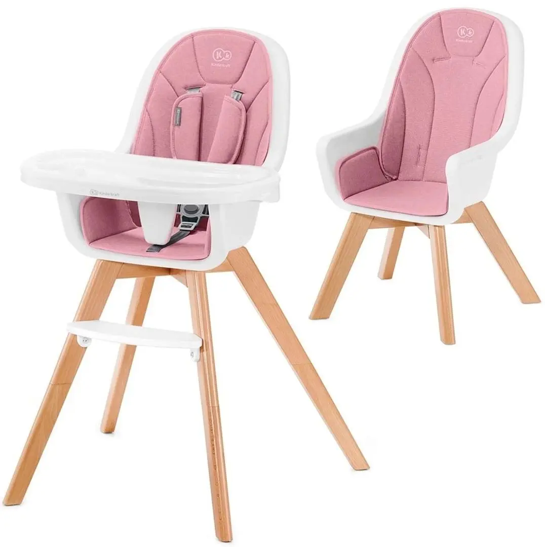 Стульчик для кормления 2в1 Kinderkraft Tixi (Pink/White) - 3