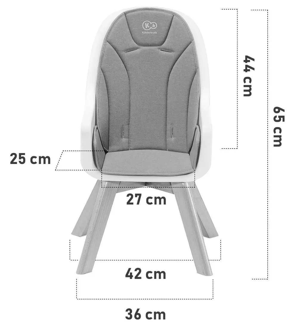 Стульчик для кормления 2в1 Kinderkraft Tixi (Pink/White) - 6