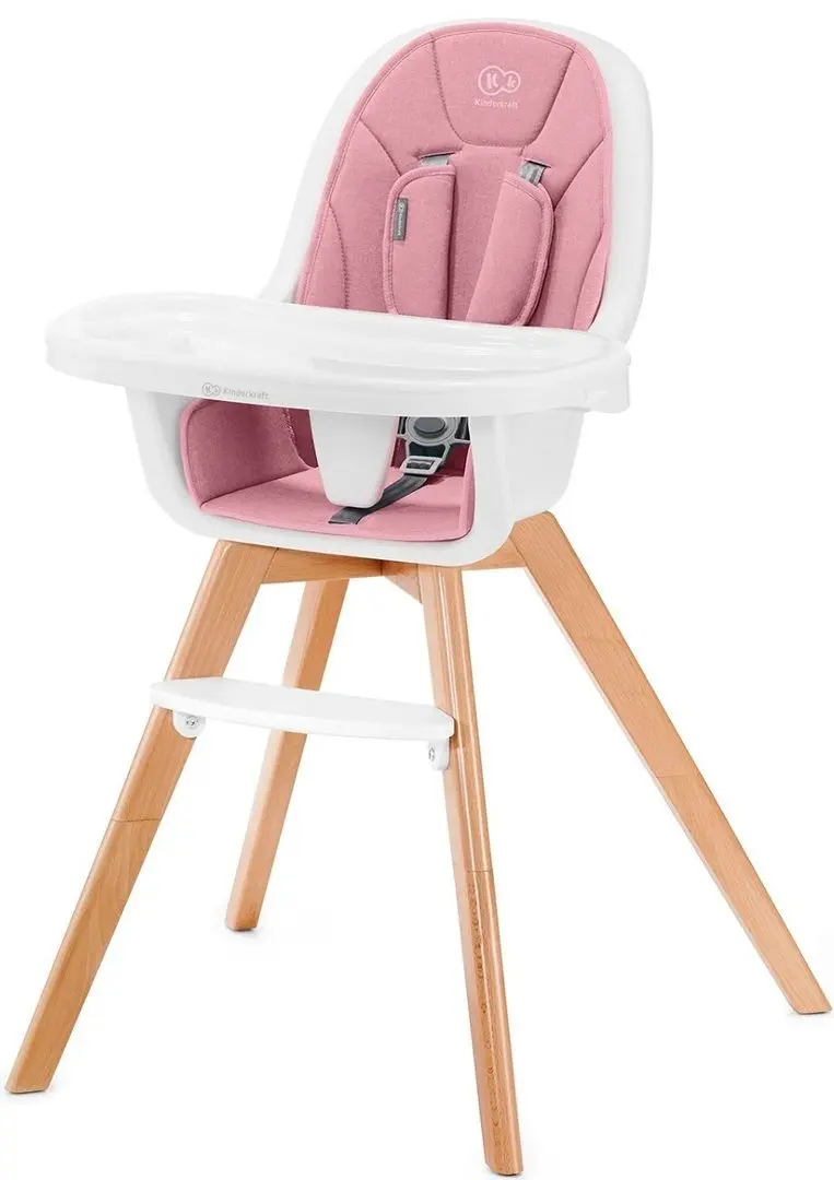 Стульчик для кормления 2в1 Kinderkraft Tixi (Pink/White)