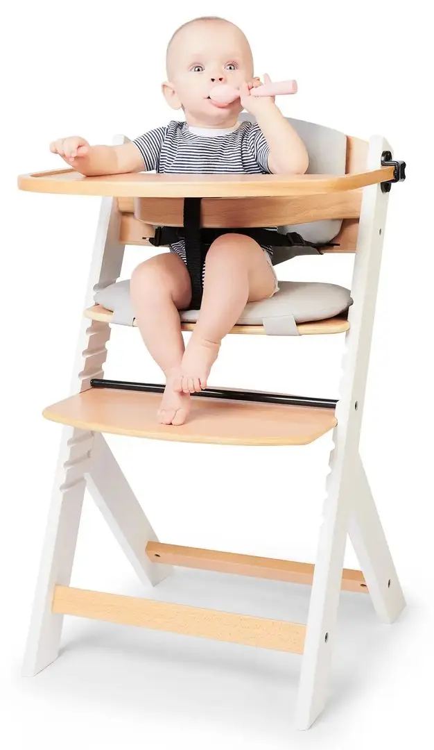 Scaun pentru hranire 3in1 KinderKraft Enock (White/Wood) - 5