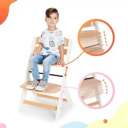 Scaun pentru hranire 3in1 KinderKraft Enock (White/Wood) Thumb