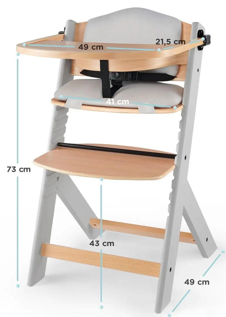 Стульчик для кормления Kinderkraft Enock (Grey) - 5