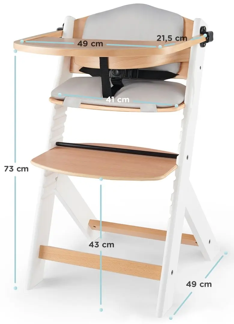 Стульчик для кормления KinderKraft Enock (White) - 6