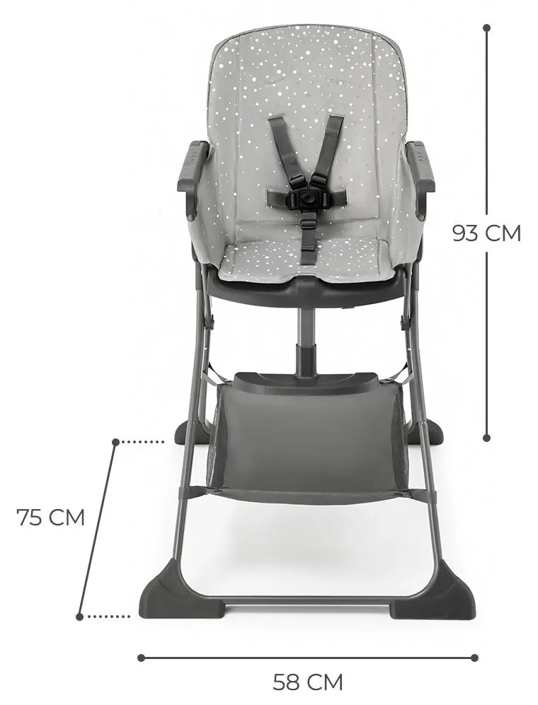 Scaun pentru hranire Kinderkraft Foldee KHFOLD00GRY0000 (Grey)