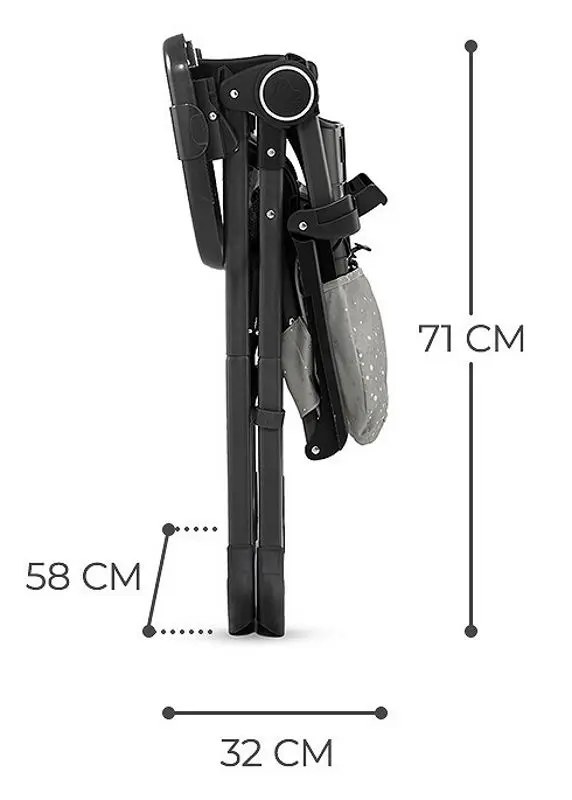 Scaun pentru hranire Kinderkraft Foldee KHFOLD00GRY0000 (Grey)