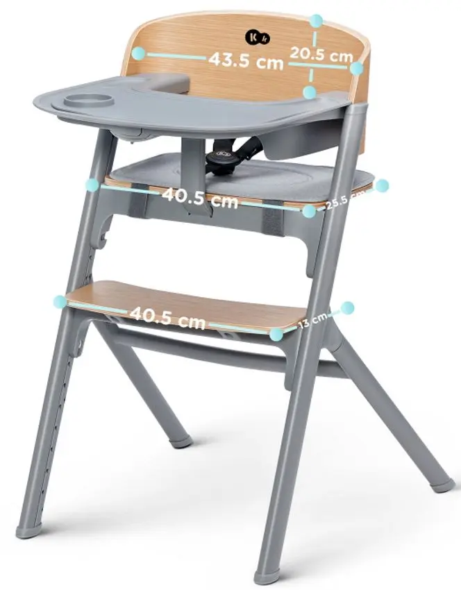 Scaun pentru hranire Kinderkraft Livy (Oak)