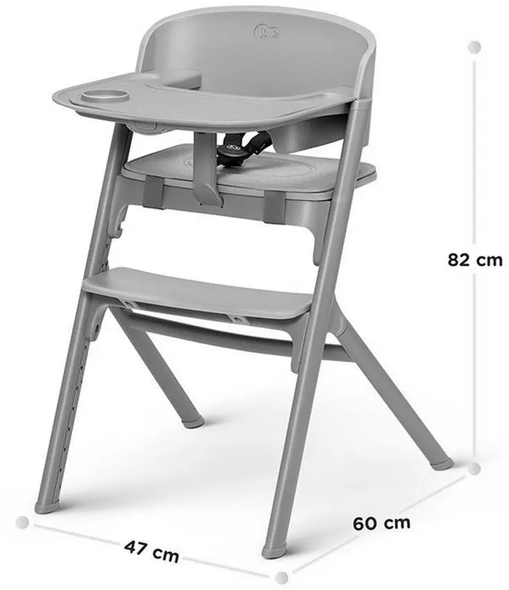 Scaun pentru hranire Kinderkraft Livy (Pink/Grey) - 5