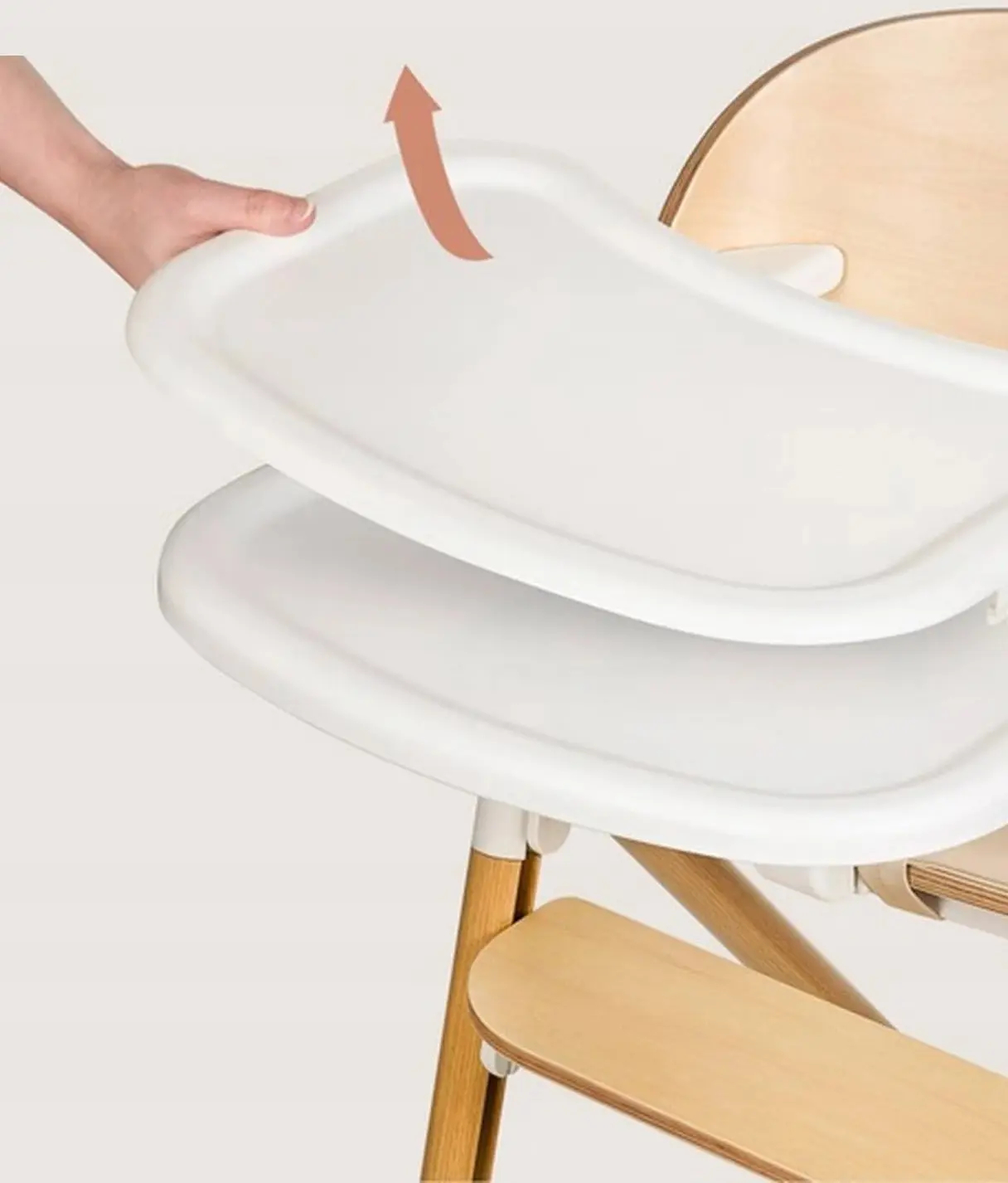 Scaun pentru hranire 3in1 Lionelo Celia (White/Natural) - 3