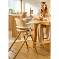 Scaun pentru hranire 3in1 Lionelo Celia (White/Natural) Thumb