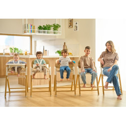 Scaun pentru hranire 3in1 Lionelo Celia (White/Natural) Thumb