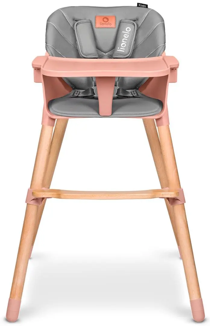 Scaun pentru hranire 2in1 Lionelo Koen (Pink/Grey)