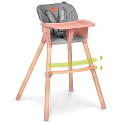 Scaun pentru hranire 2in1 Lionelo Koen (Pink/Grey) Thumb