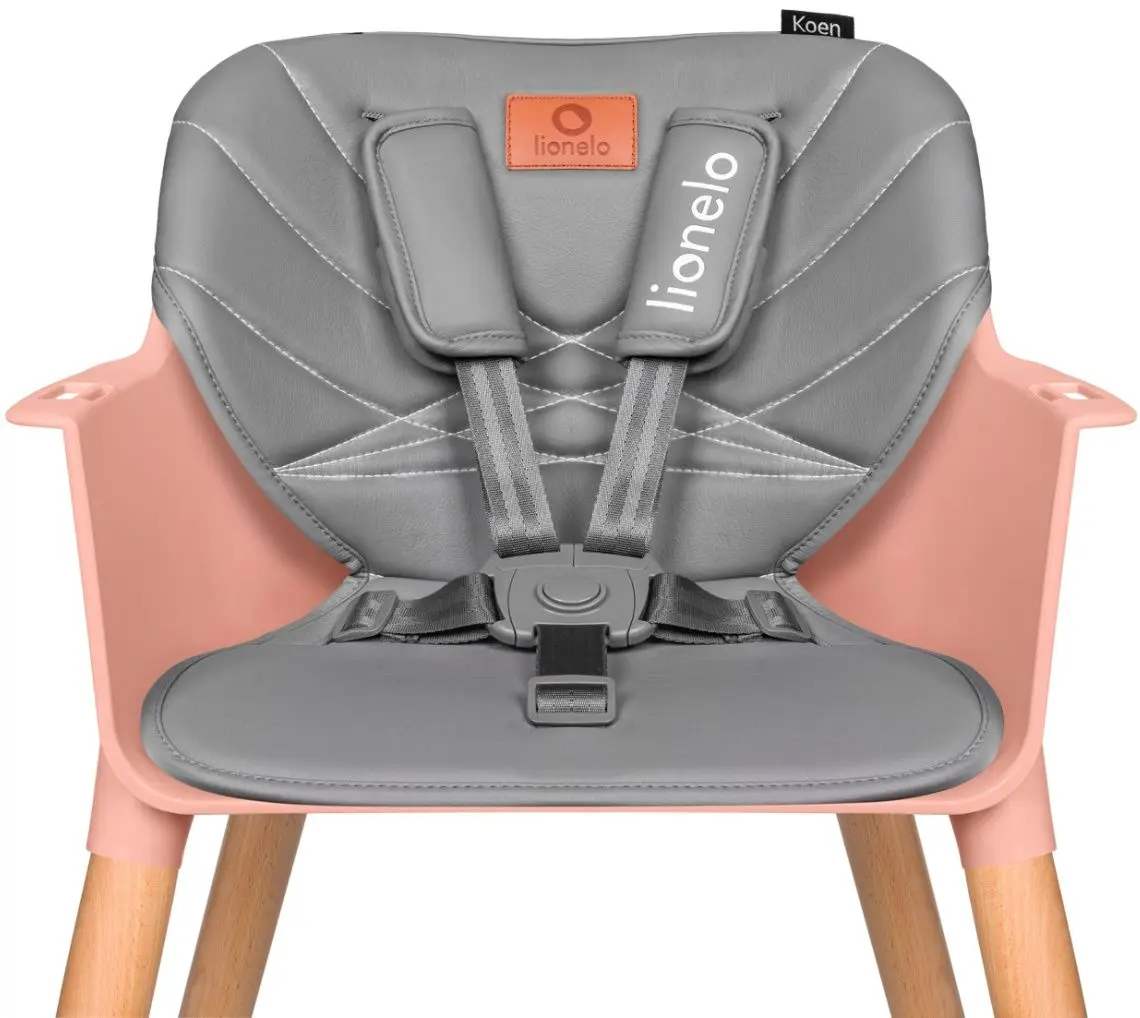 Scaun pentru hranire 2in1 Lionelo Koen (Pink/Grey)
