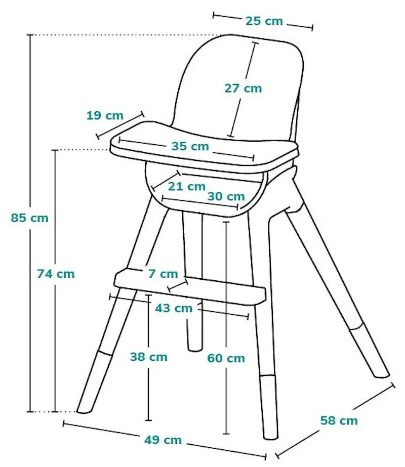 Scaun pentru hranire 2in1 Lionelo Koen (Pink/Grey)
