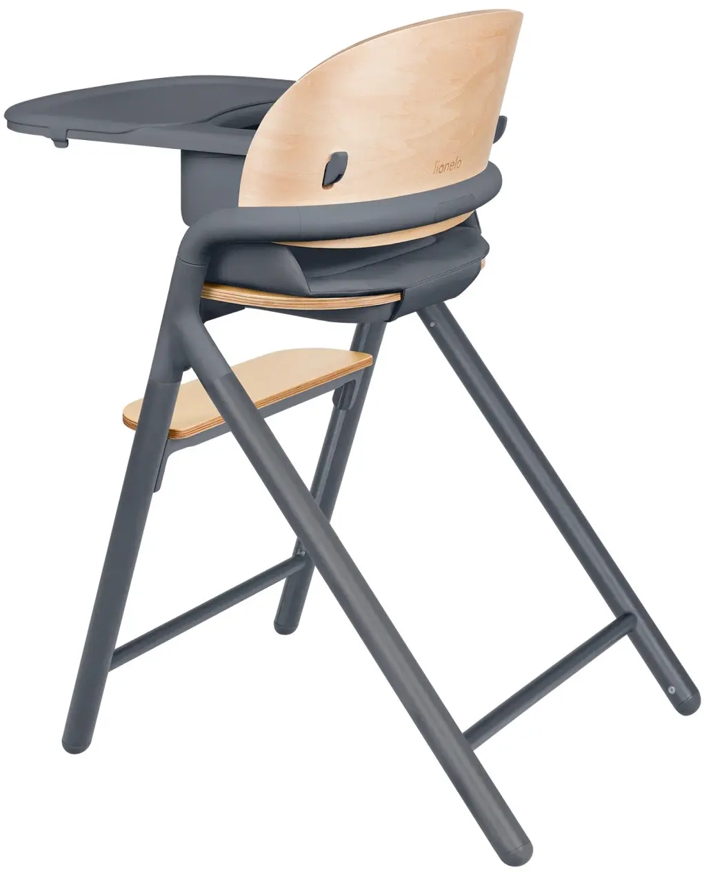 Стульчик для кормления 3в1 Lionelo Celia (Grey/Wood)