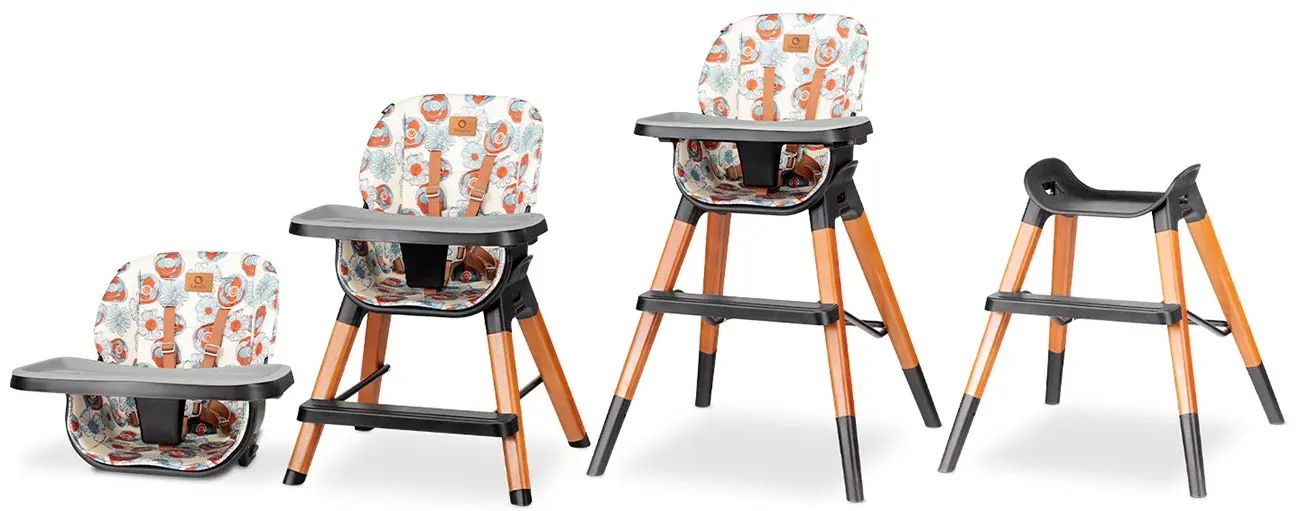 Стульчик для кормления 4в1 Lionelo Mona (Flower) - 7