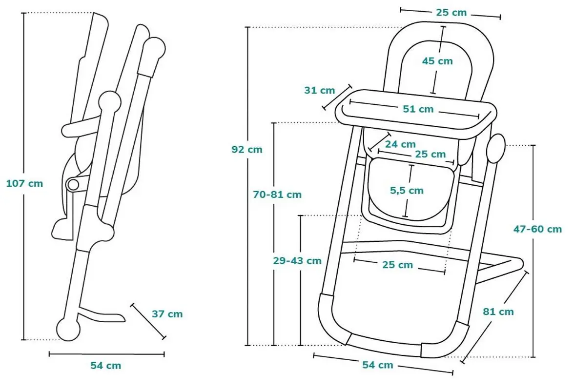 Scaun pentru hranire Lionelo Cora (Stone)
