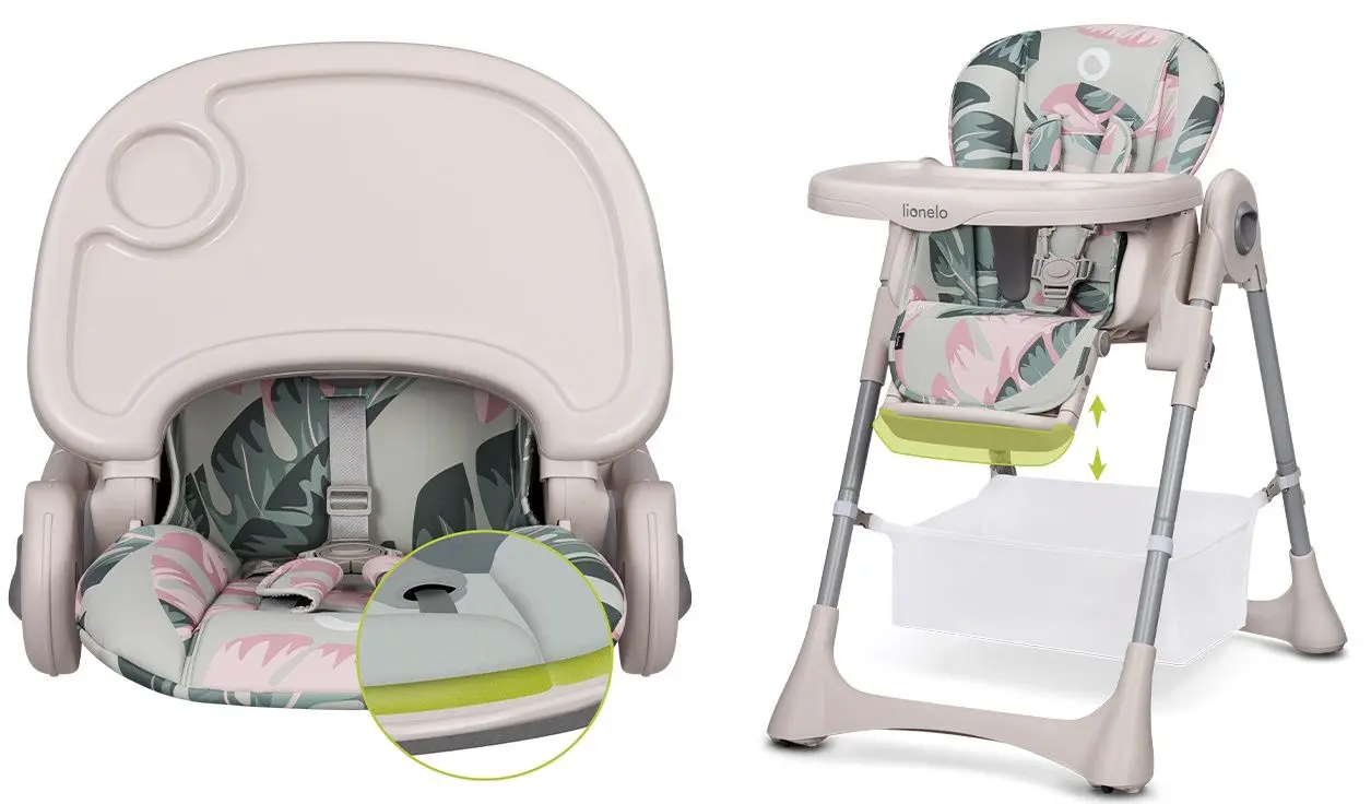 Scaun pentru hranire Lionelo Zanna (Bubblegum)