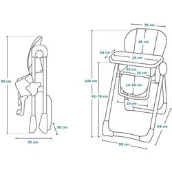 Scaun pentru hranire Lionelo Zanna (Grey Stone) Thumb