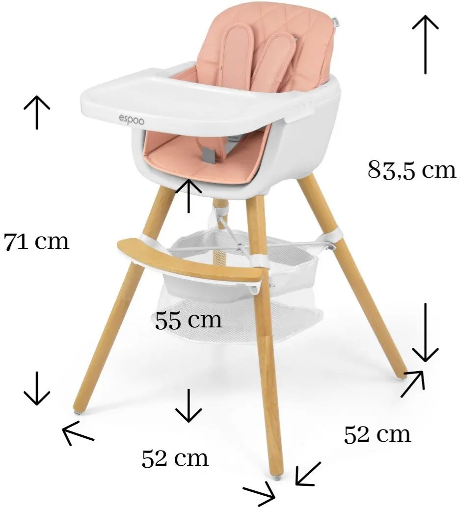 Стул для кормления 2в1 Milly Mally Espoo 26020 (Pink) - 6
