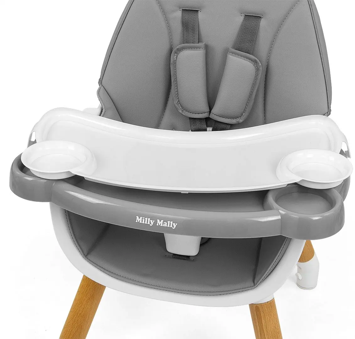 Стульчик для кормления 2в1 Milly Mally Malmo (Grey) - 3