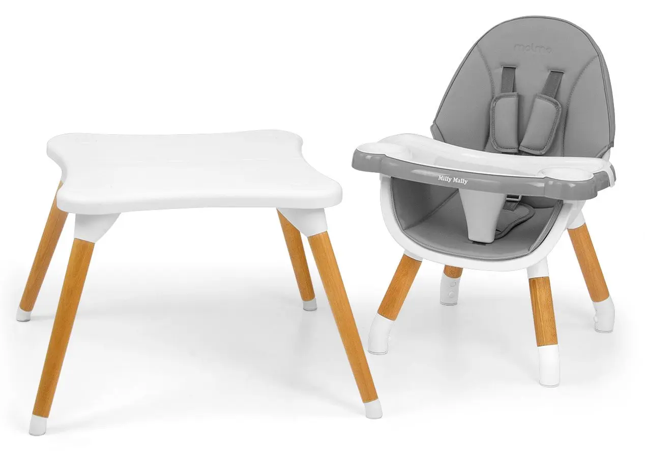 Стульчик для кормления 2в1 Milly Mally Malmo (Grey) - 4