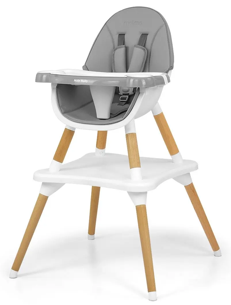 Стульчик для кормления 2в1 Milly Mally Malmo (Grey)