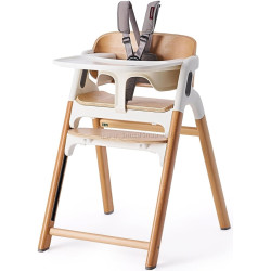 Scaun pentru hranire Momcozy DinerPal (Natural Wood)
