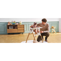 Scaun pentru hranire Momcozy DinerPal (Natural Wood) Thumb