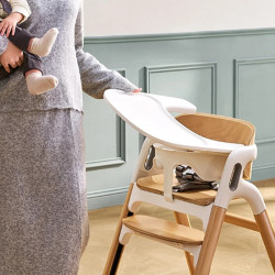 Scaun pentru hranire Momcozy DinerPal (Natural Wood) Thumb