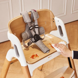 Scaun pentru hranire Momcozy DinerPal (Natural Wood) Thumb