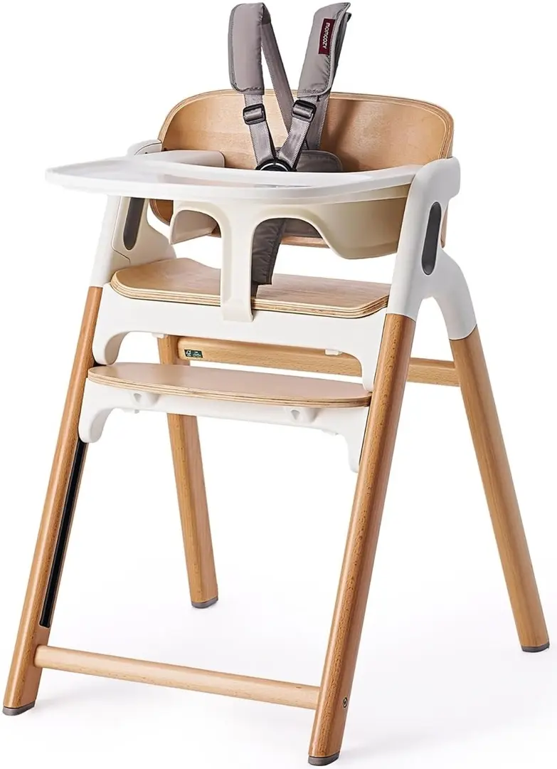 Scaun pentru hranire Momcozy DinerPal (Natural Wood)